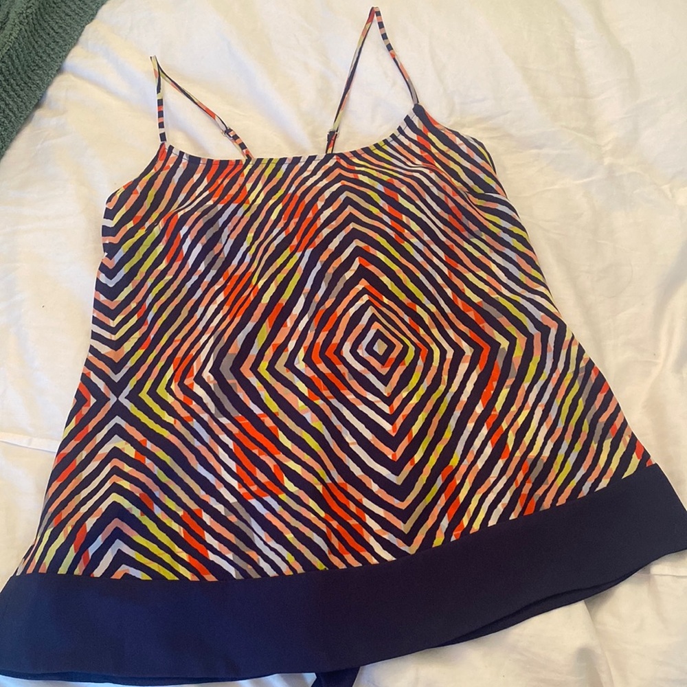 BCBGeneration top with back ruffle detail and adjustable straps